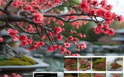 红梅花盆景的养殖方法，红梅花盆景的养殖方法视频