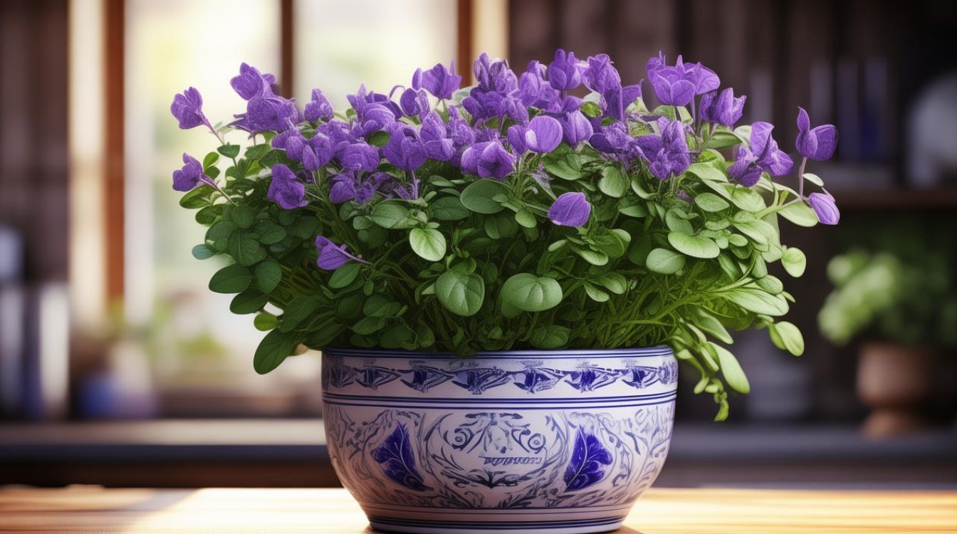 如何成功种植紫色草本花盆栽？-图2