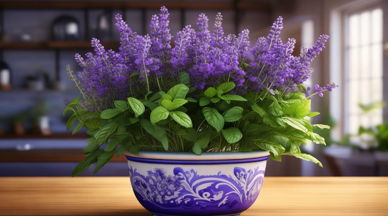如何成功种植紫色草本花盆栽？-图4