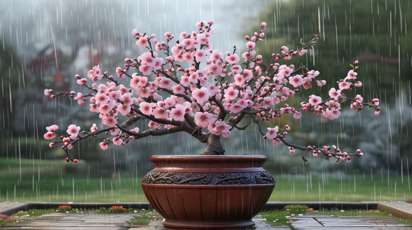 盆栽梅花可以淋雨吗？科学养护指南解析-图2