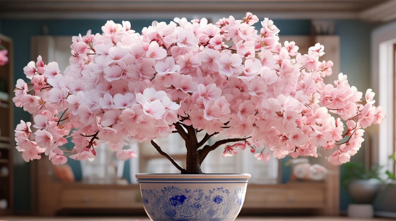 哪些樱花品种适合室内盆栽？养护技巧有哪些？-图3
