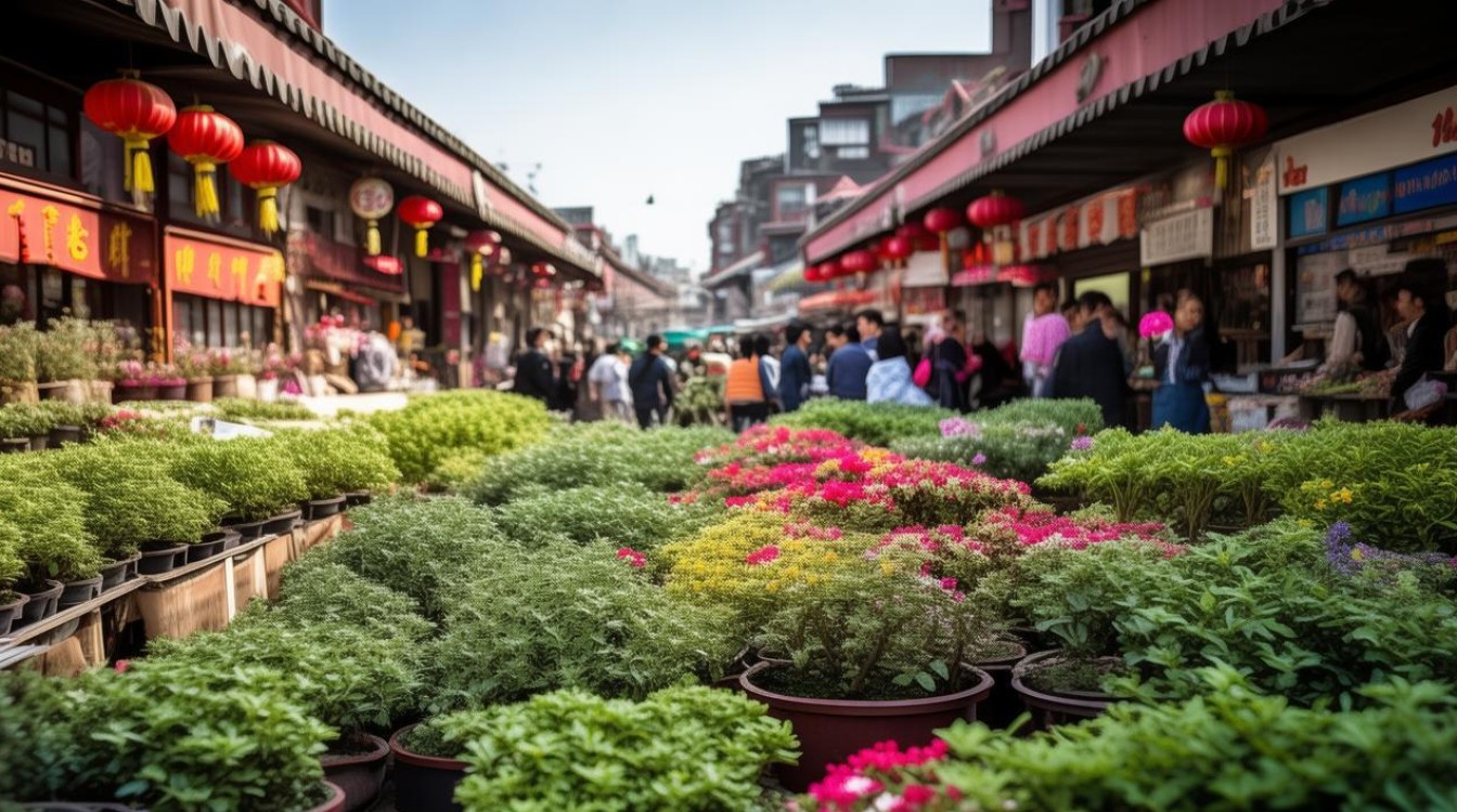 北京盆栽花卉早市，北京花卉早市批发-图1