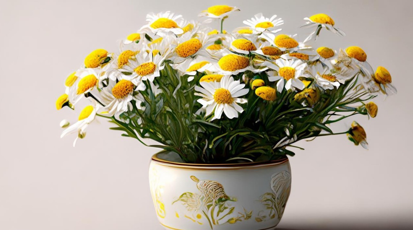 盆栽花卉雏菊，盆栽花卉雏菊图片-图1