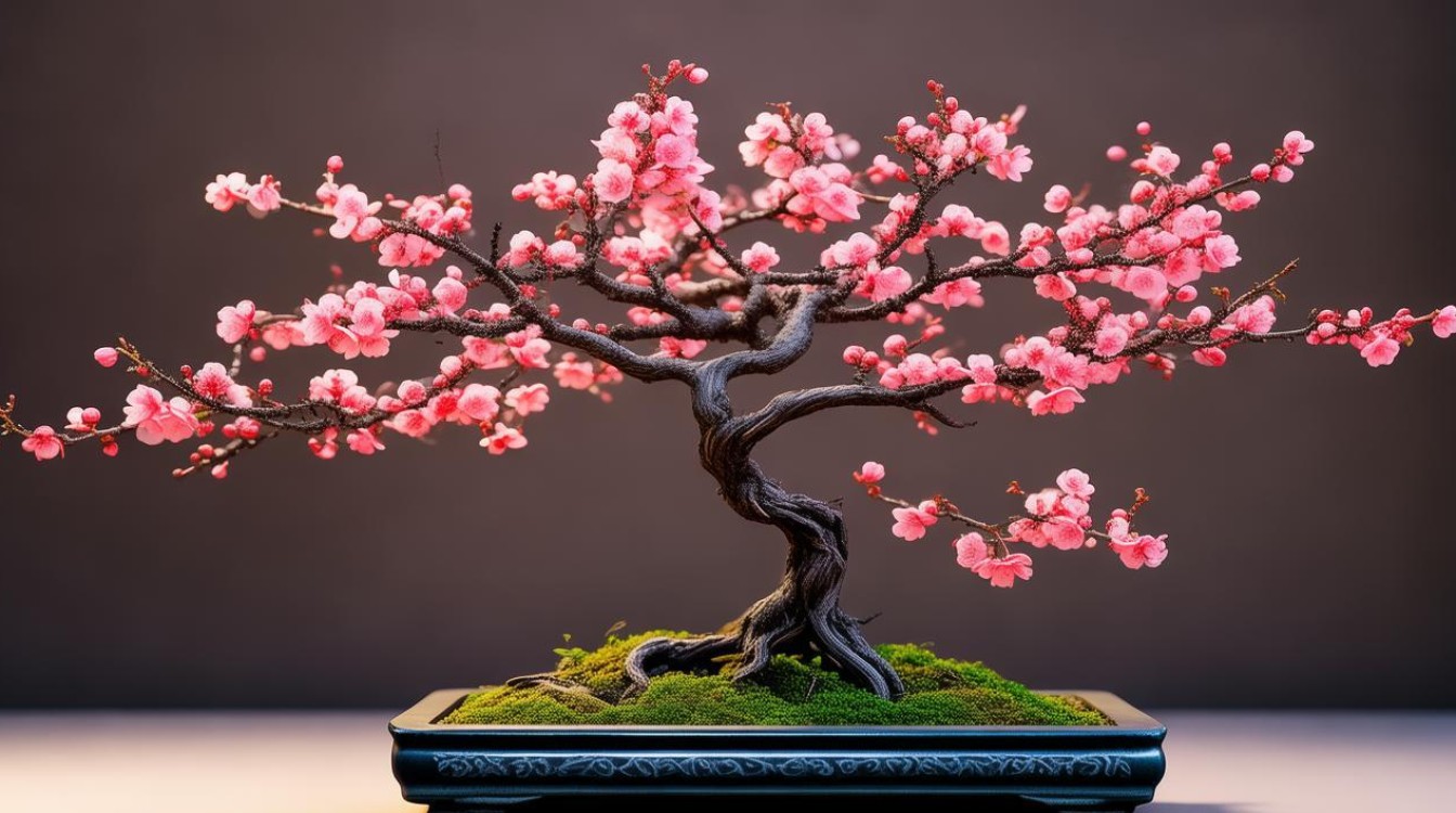 大师红梅盆栽，大师红梅盆栽怎么养-图1
