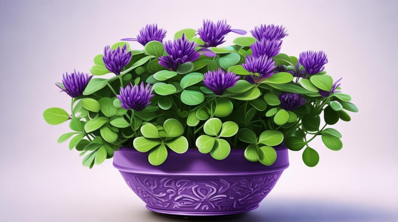 紫芳草盆栽图片，紫芳草盆栽图片大全-图1