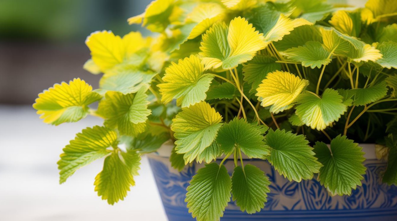 盆栽草莓黄叶子，盆栽草莓黄叶子怎么回事-图1
