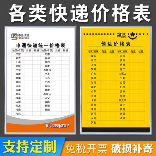 江西韵达快递收费点收费标准是什么?