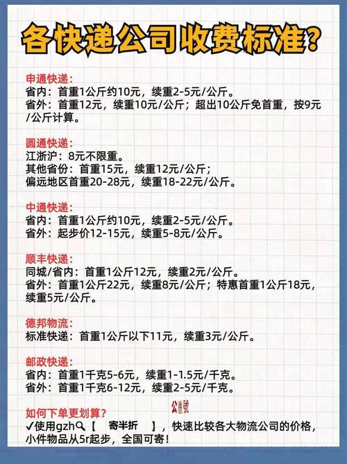 速尔物流跨省收费标准