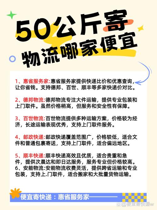 50公斤物流费用是多少?
